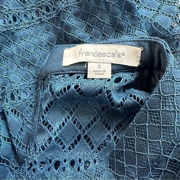 Francesca’s Teal Lace Dress SMALL - Picture 13 of 15